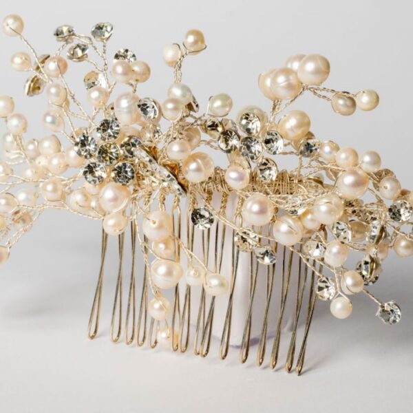 freshwater pearl hair comb